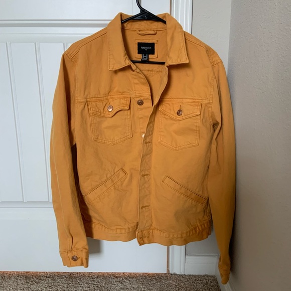 Forever 21 Jackets & Coats Mustard Yellow Denim Jacket Poshmark